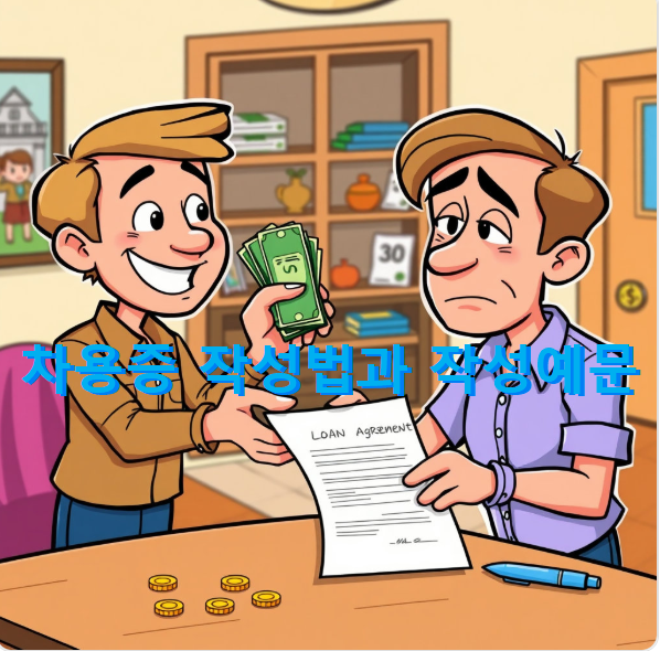 차용증작성과 작서예문 썸네일